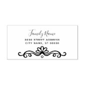 Eenvoudig Bloemen retouradres Zelfinkkend stempel (Design)