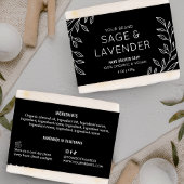Eenvoudig Bloemen Zwart & Wit Zeep Bar Wrapper Lab