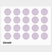 Eenvoudig bloemenkruis op Lila Sticker (Vel)