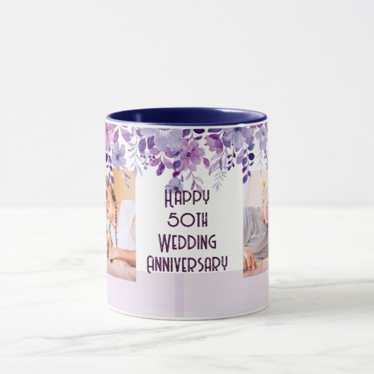 EENVOUDIG BLOEMIG LIJST 50E BRUILOFT JUBILEUM MOK (Midden)