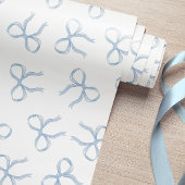 Eenvoudig Blue Bow-inpakpapier Cadeaupapier