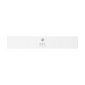 Eenvoudig Blue Thistle Monogram Huwelijk Uitnodigingen Wikkel (Vlak)