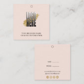 Eenvoudig Blush Logo sociale media die Label van p (Voorkant / Achterkant)