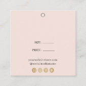 Eenvoudig Blush Logo sociale media die Label van p (Achterkant)