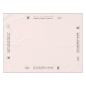 Eenvoudig Blush Pink Company Logo Craft Show Tafelkleed (Voorkant (Horizontaal))