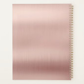 Eenvoudig Blush Pink Initiaal Maandelijks Planner (Achterkant)