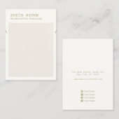 Eenvoudig Blush Pink Leather Ketting Display Visitekaartje (Voorkant / Achterkant)