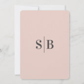 Eenvoudig Blush Pink Solid Color Vrijgezellenfeest Kaart (Achterkant)