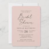 Eenvoudig Blush Pink Solid Color Vrijgezellenfeest Kaart (Voorkant)