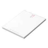 Eenvoudig Blush Roze Boog Script Aangepaste Naam S Notitieblok (Gedraaid)