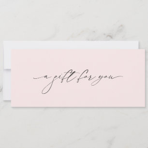 Eenvoudig Blush Roze Elegant Modern Cadeaubon