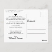 Eenvoudig Boheems Script Bloemen Wijzig de Datum Briefkaart (Achterkant)