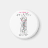 Eenvoudig Boho Bruidskapsel Stylist Romantische Bl Magneet (Voorkant)