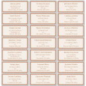 Eenvoudig Boho Ivory Wedding Guest Adres Sticker (Voorkant)