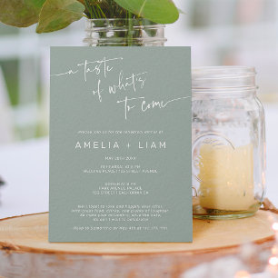 Eenvoudig boho sage green bruiloft repetitief dine kaart