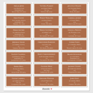 Eenvoudig Boho Terracotta Wedding Guest Adres Sticker