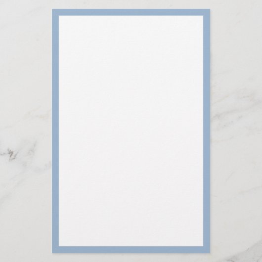 Eenvoudig Bord Blauw & Wit Monogrammed Persoonlijk Briefpapier (Achterkant)