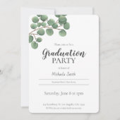 Eenvoudig botanisch afstudeerfeest kaart (Voorkant)
