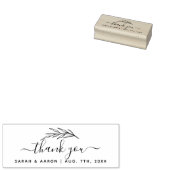 Eenvoudig botanisch Leaves Script Bedankt voor je  Rubberstempel (Gestempeld)