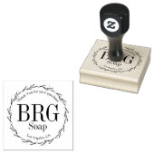 Eenvoudig botanisch monogram Hartelijk dank voor a Rubberstempel (Gestempeld)