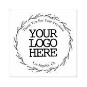 Eenvoudig botanisch toevoegen Logo Hartelijk dank Rubberstempel (Afrduk)