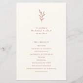 Eenvoudig botanisch verbrand Oranje bruiloft (Voorkant)