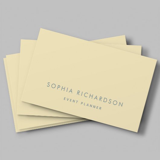 Eenvoudig botergeel visitekaartje