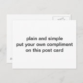 eenvoudig briefkaart (Voorkant / Achterkant)