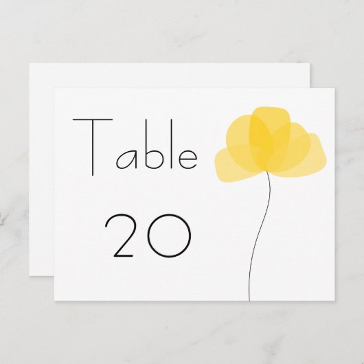 Eenvoudig Briefkaart bloemnummer (Voorkant / Achterkant)