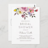 Eenvoudig bruidsdoucheuitnodiging briefkaart (Voorkant / Achterkant)