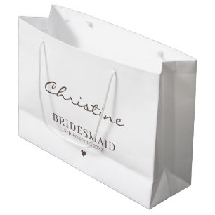 Eenvoudig bruidshuwelijk groot cadeauzakje