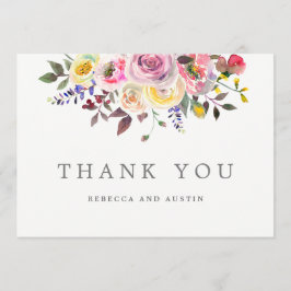 Eenvoudig bruiloft bedankkaart