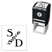 Eenvoudig bruiloft monogram met initialen  zelfinktende stempel (In situ)