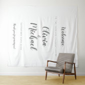 Eenvoudig bruiloft Welkomstvoorbeeld aangepaste ac Wandkleed (In Situ (horizontaal))