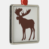 Eenvoudig bruin elanden symbool vierkant ornament (Rechts)