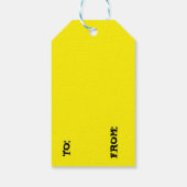 Eenvoudig bruuske SPOTS Cadeaulabel (Achterkant)