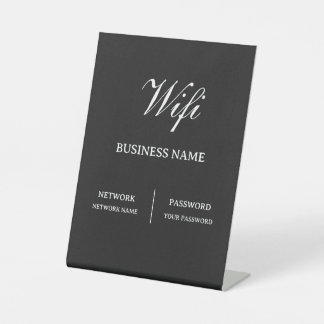 Eenvoudig Cafe Wifi Wachtwoord Reclamebord Met Voetstuk