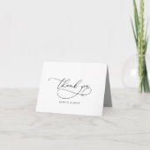 Eenvoudig Calligrafiescript Botanisch Dank u Kaart (Voorkant)