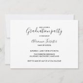 Eenvoudig Casual Chic Afstuderen script Vijf foto Kaart (Achterkant)