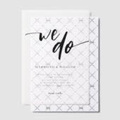 Eenvoudig Casual script dat we doen bruiloft Vellum Uitnodigingen (Offset (Uitnodiging))