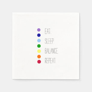 Eenvoudig Chakra-ontwerp voor Eat Sleep Balance  Servet