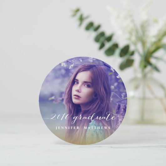 Eenvoudig Chalkboard 2016 Graduation Party Invitat Kaart (Staand voorkant)