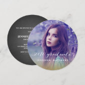 Eenvoudig Chalkboard 2016 Graduation Party Invitat Kaart (Voorkant / Achterkant)