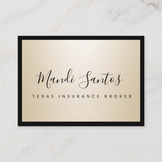 EENVOUDIG CHAMPAGNE VISITEKAARTJE (Voorkant)