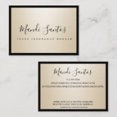 EENVOUDIG CHAMPAGNE VISITEKAARTJE (Voorkant / Achterkant)