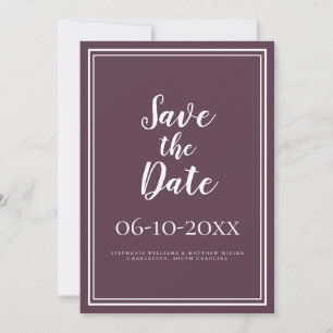 Eenvoudig chassis bespaart de datum van het huweli save the date
