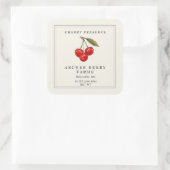 Eenvoudig Cherry Preserve Jam Jar Label (Tas)