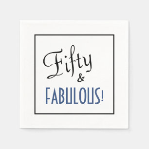 Eenvoudig Chic Fifty en fantastisch! verjaardagsfe Servet