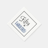 Eenvoudig Chic Fifty en fantastisch! verjaardagsfe Servet (Hoek)