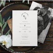 Eenvoudig Chic Modern Calligraphy Photo Couple Save The Date